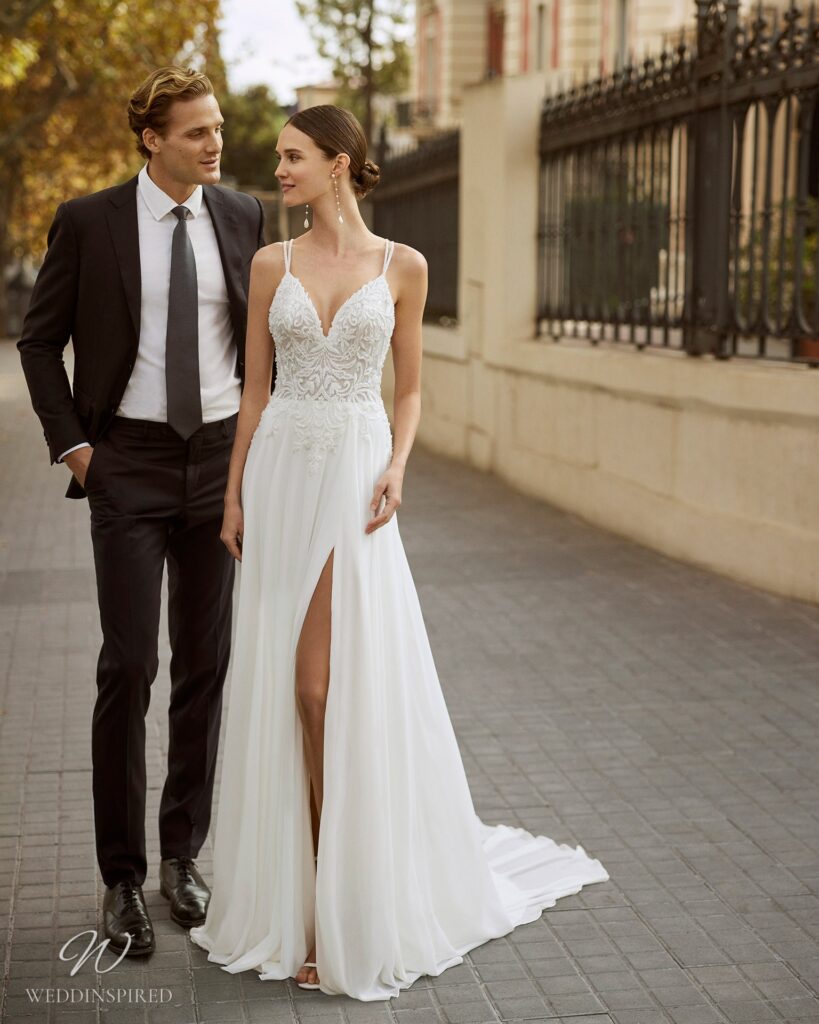 Diamond Strap Wedding Dress